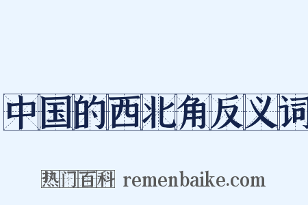 中国的西北角反义词是什么意思的图片
